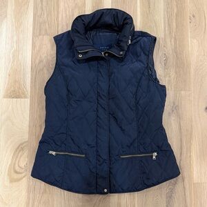 Zara Large Navy Quilted Vest